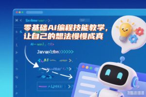 零基礎Ai編程技能教學,讓自己的想法慢慢成真